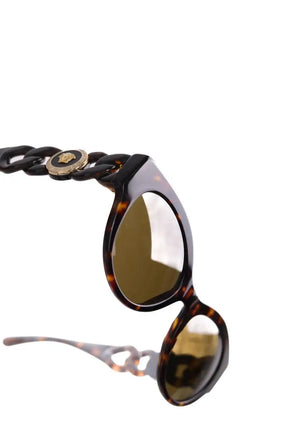 Lunettes de soleil Versace Marron en Plastique