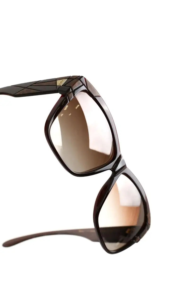 Lunettes de soleil Yves Saint Laurent Marron en Plastique