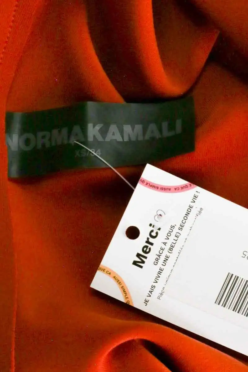 Gilet Norma Kamali Orange en Synthétique