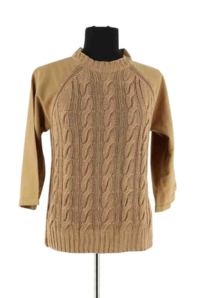 Pull Max Mara Camel en Coton, taille S - Seconde Main