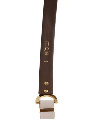 Ceinture en cuir Maje Blanc en Cuir