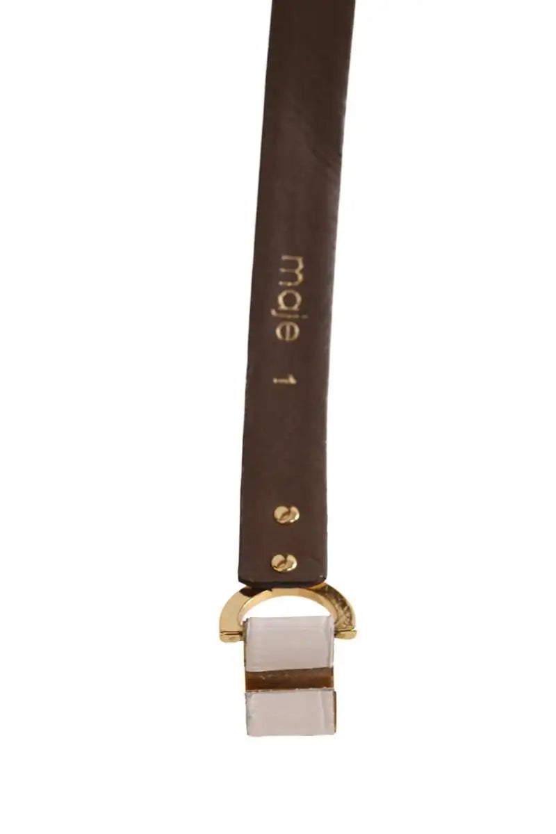 Ceinture en cuir Maje Blanc en Cuir