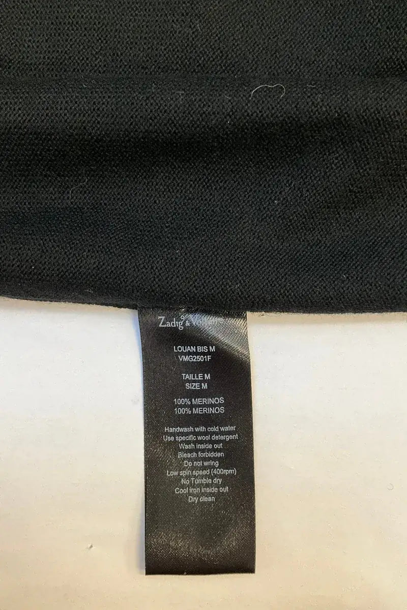 Top sans manche Zadig & Voltaire Noir en Laine
