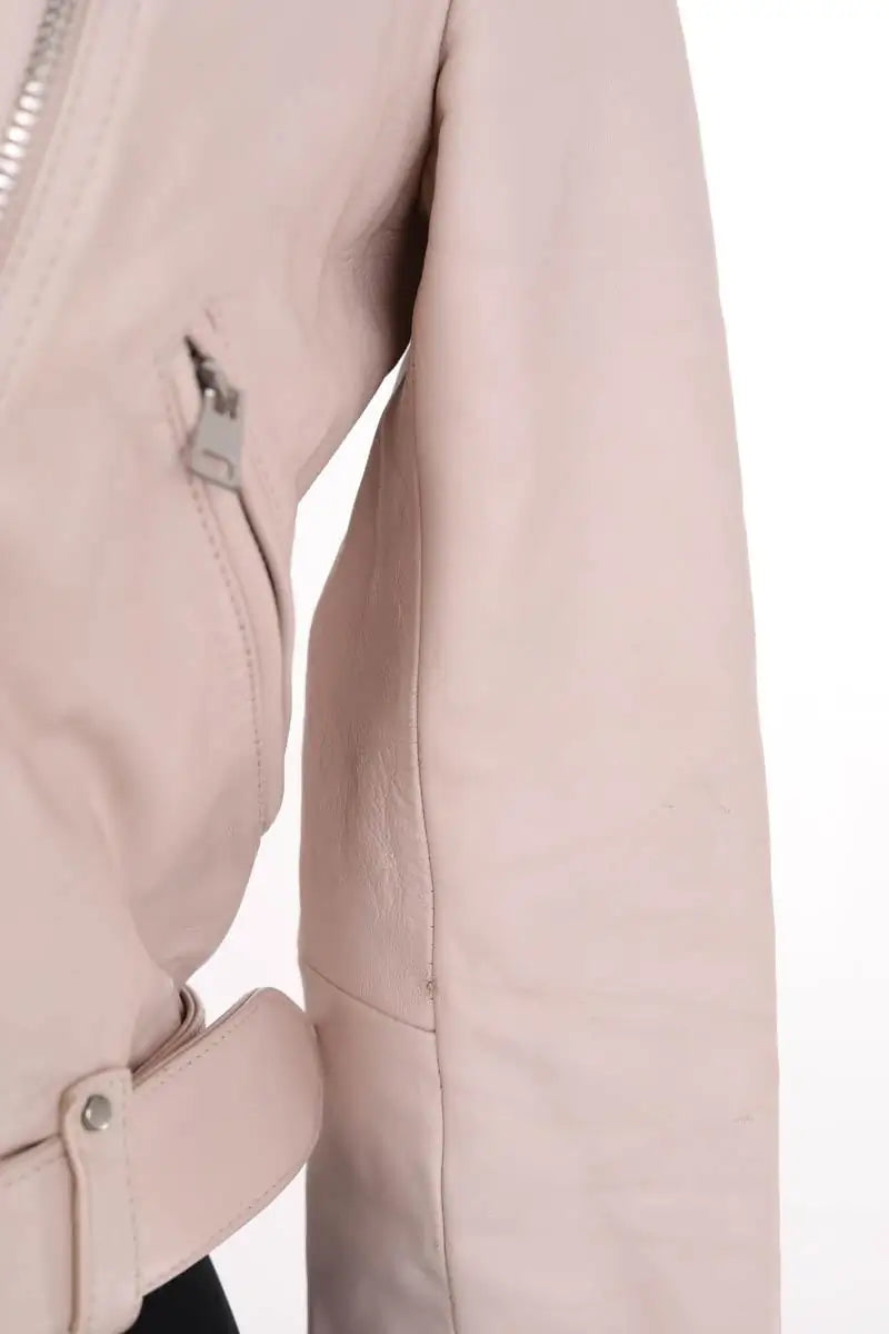 Veste Maje Rose en Cuir