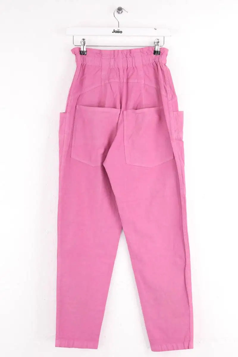 Pantalon droit Isabel Marant Rose en Lin