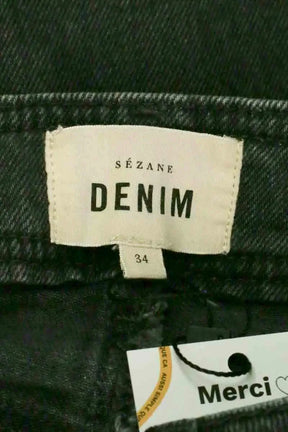 Jean large Sézane Anthracite en Coton