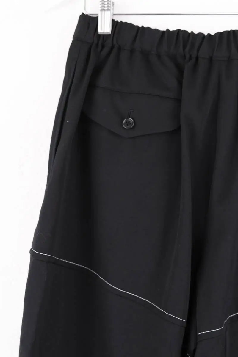 Pantalon Carot Comme Des Garçons Noir en Laine