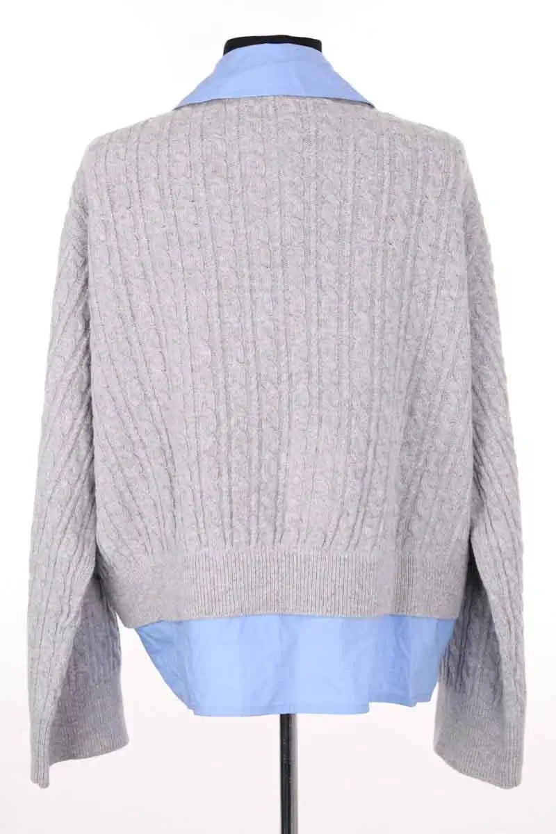 Cardigan Sandro Gris en Laine