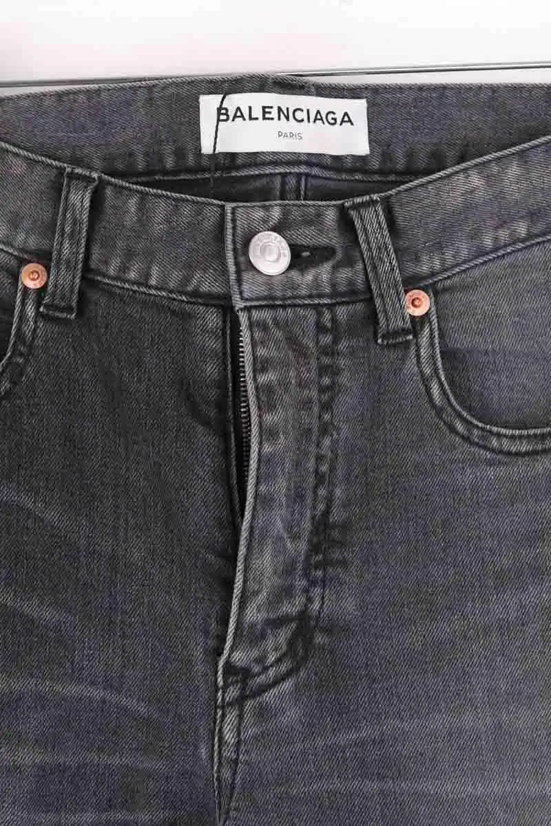 Jean slim Balenciaga Anthracite en Coton