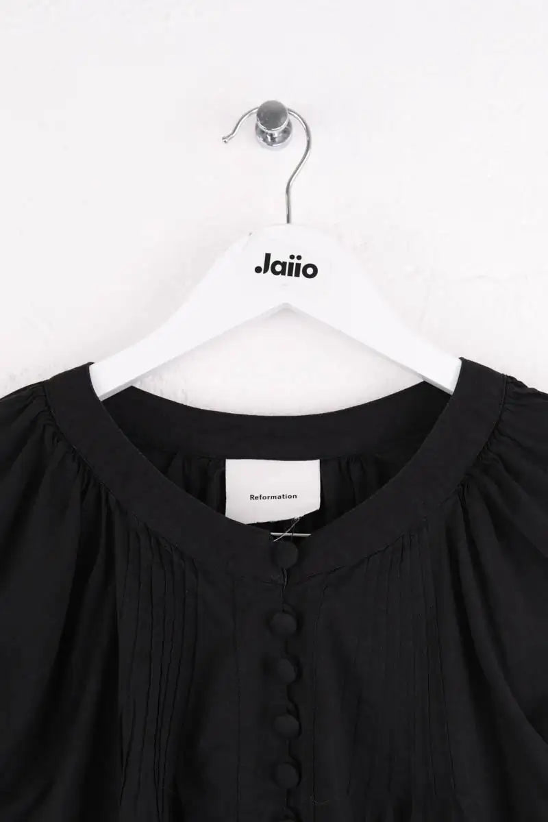Blouse Reformation Noir en Coton