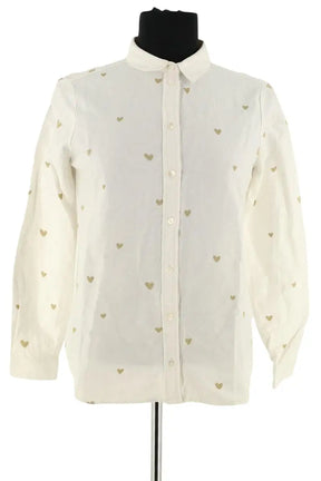 Chemise Sézane Blanc en Coton, taille XS - Seconde Main