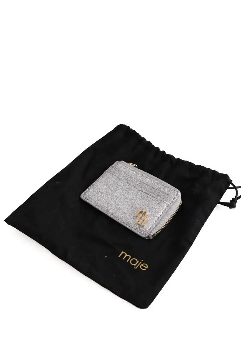 Porte-carte Maje Argent en Tissu