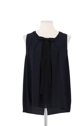 Top sans manche Claudie Pierlot Marine en Synthétique, taille L - Seconde Main