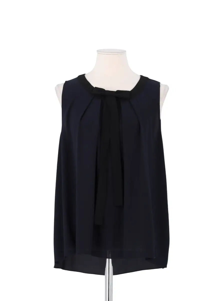 Top sans manche Claudie Pierlot Marine en Synthétique, taille L - Seconde Main