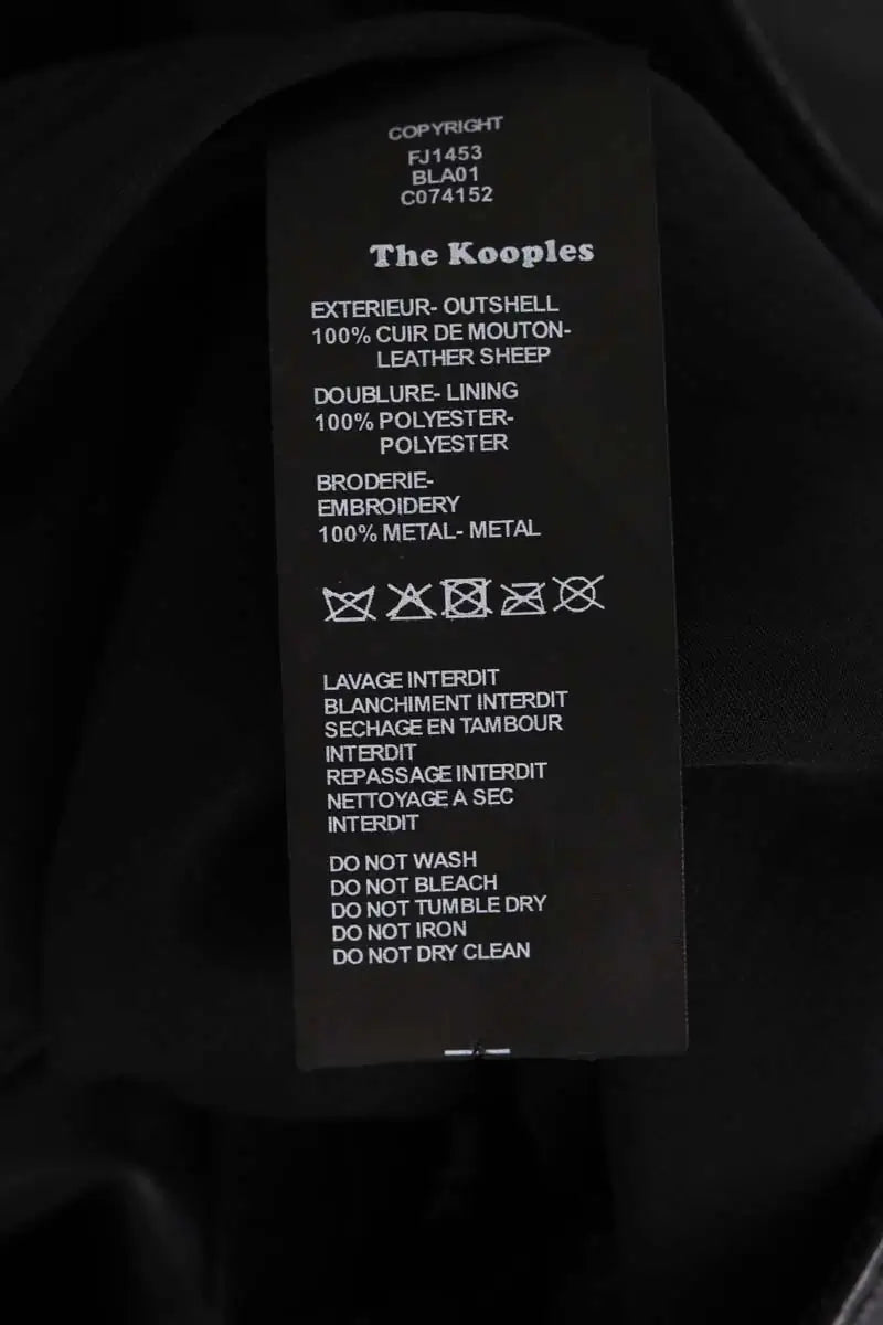 Mini jupe The Kooples Noir en Cuir