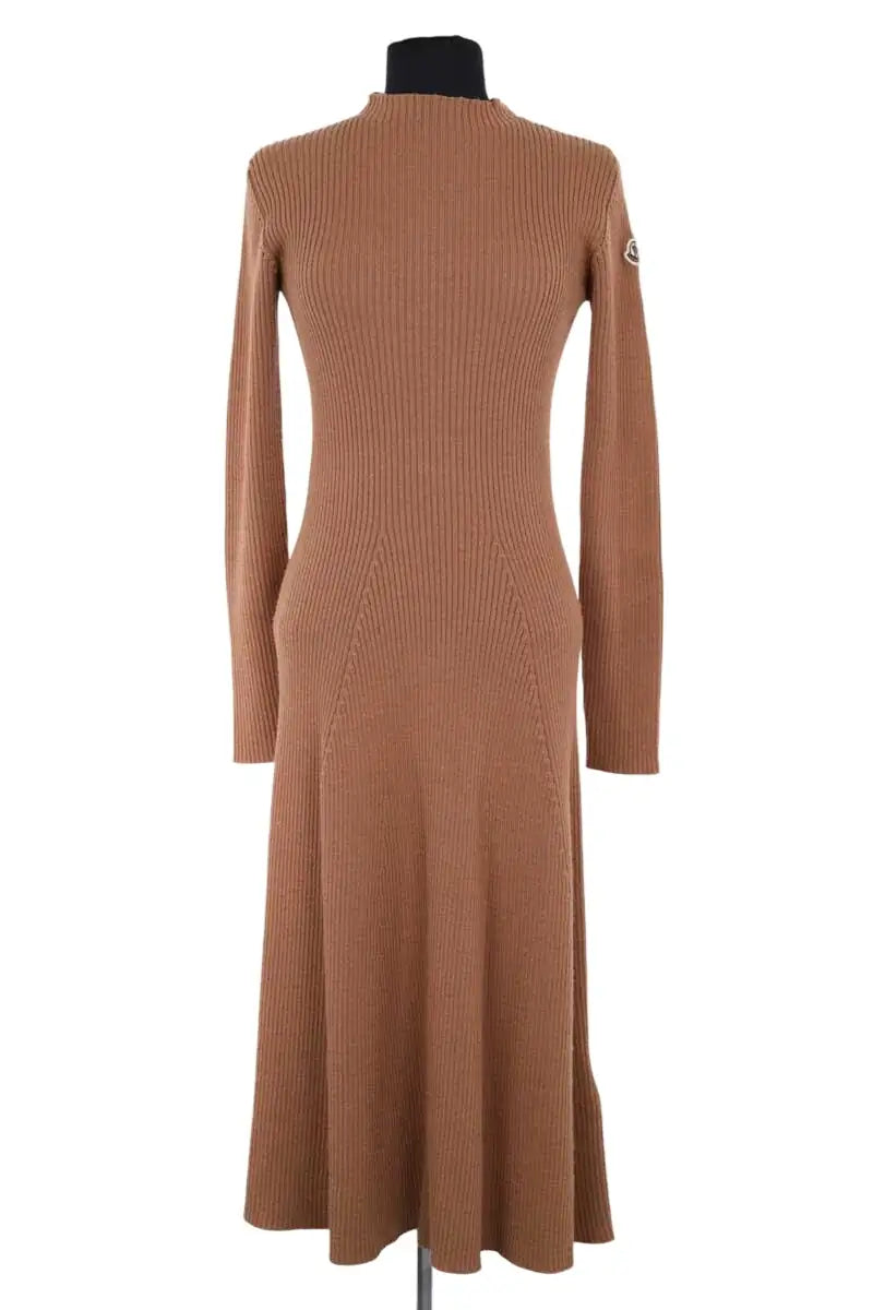 Robe Moncler Camel en Synthétique, taille XS - Seconde Main