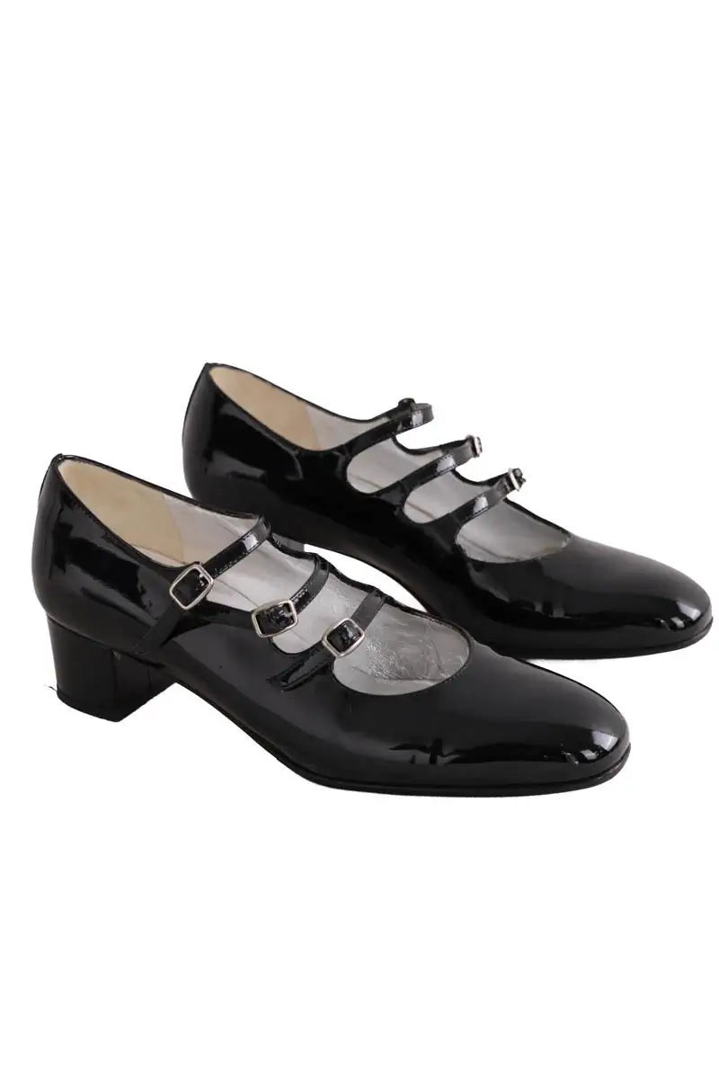 Talons Carel Noir en Cuir