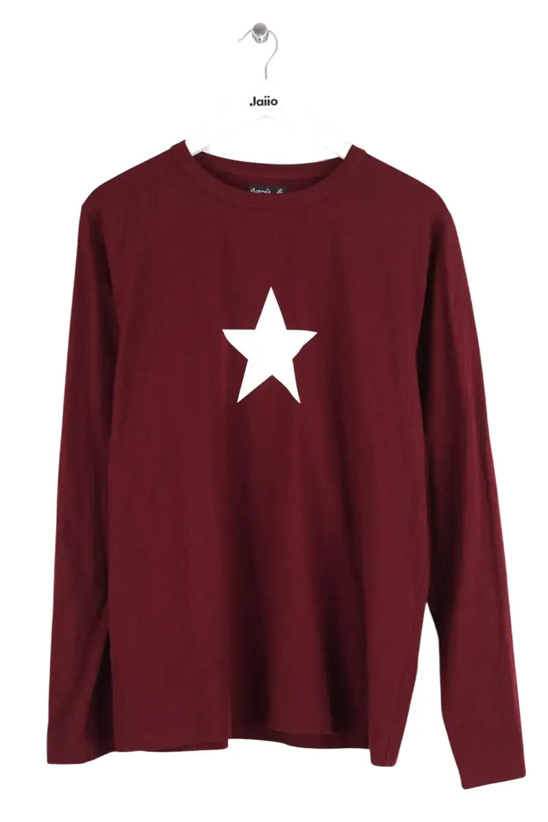 T-shirt Agnès B. Bordeaux en Coton, taille L - Seconde Main