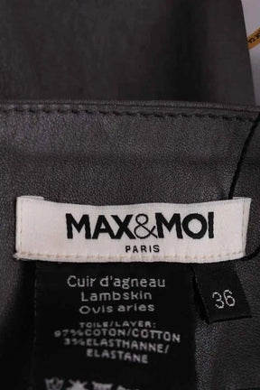 Jupe Max & Moi Gris en Cuir