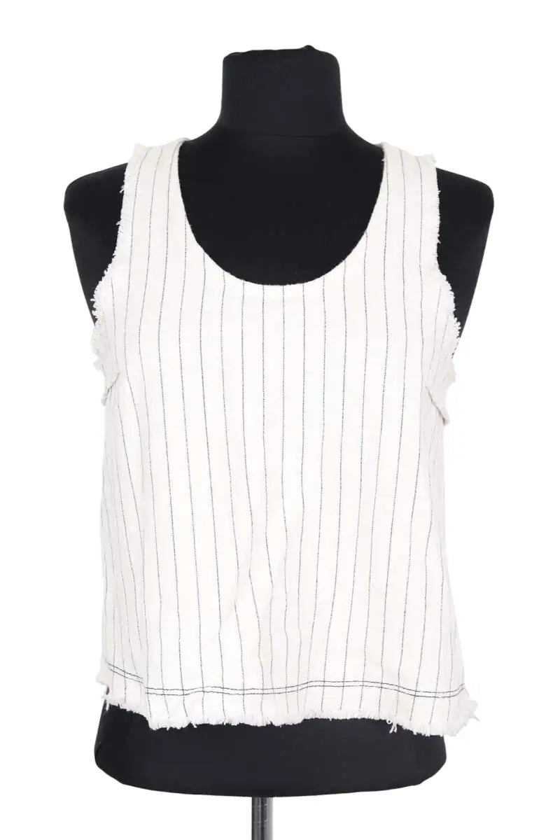 Top sans manche Alexander Wang Blanc en Coton, taille XS - Seconde Main