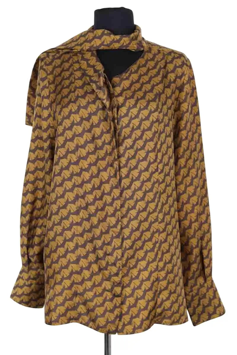 Chemise Chloé Marron en Soie, taille XL - Seconde Main
