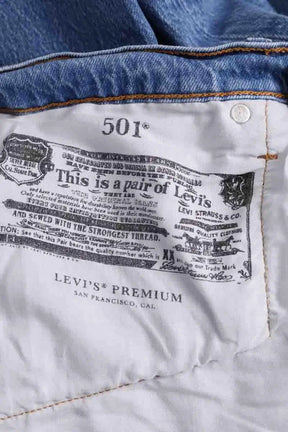 Jean droit Levi's 501 Bleu en Coton