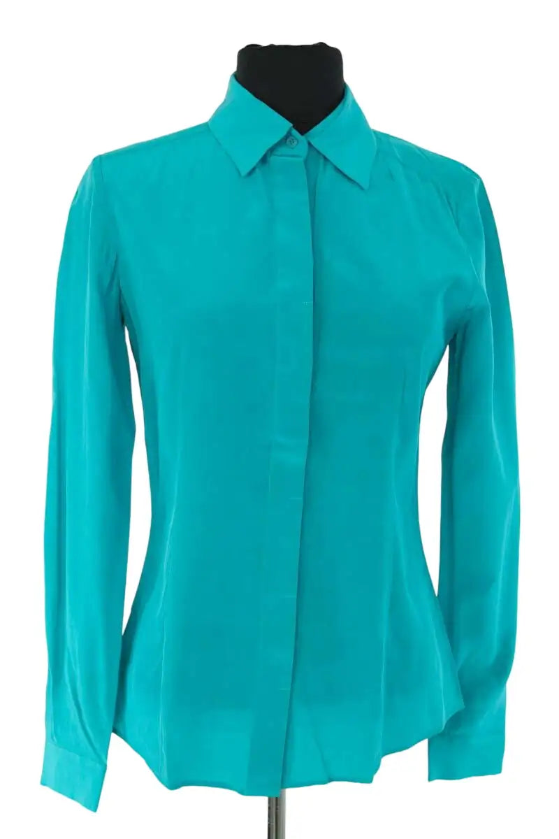 Chemise Barbara Bui Bleu en Soie, taille S - Seconde Main