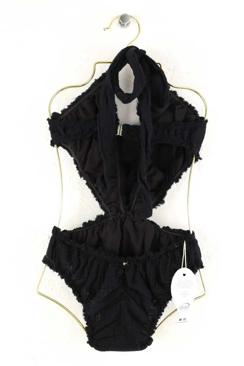 Maillot de bain Como un pez en el agua Bam Noir en Coton