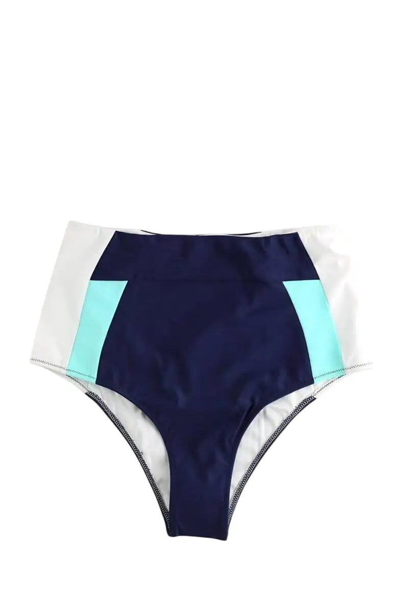 Maillot de bain Luz Lizzy bleu marine blanc bleu ciel Bleu en Polyamide, taille S - Seconde Main
