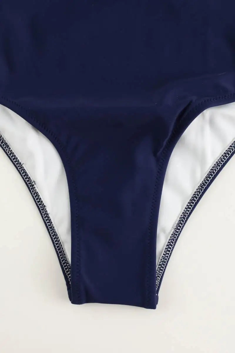 Maillot de bain Luz Lizzy bleu marine blanc bleu ciel Bleu en Polyamide