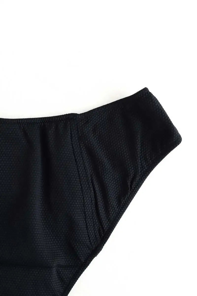 Maillot de bain Luz Serena noir texturé Noir en Polyamide