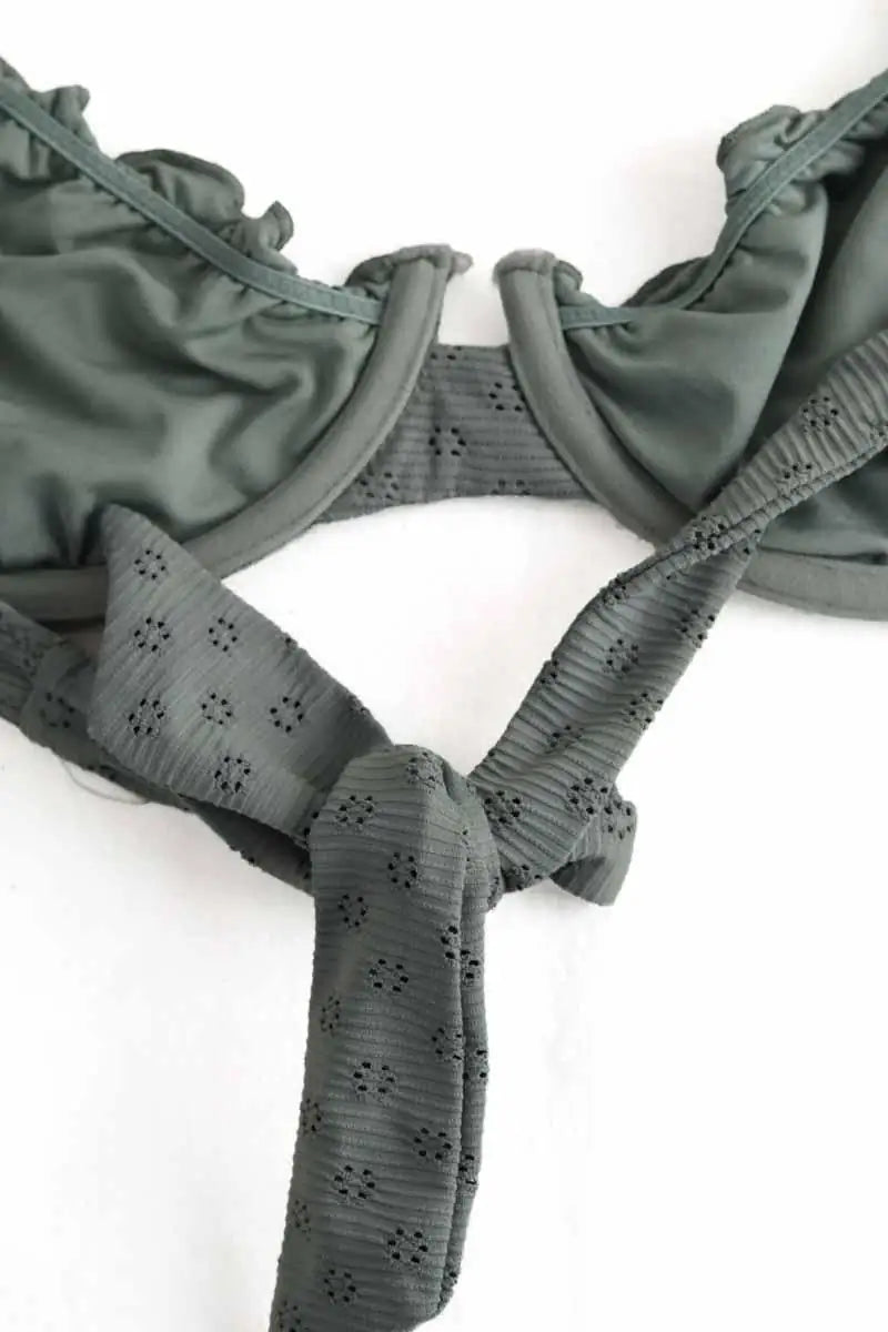 Maillot de bain Nénés Kaki en Synthétique