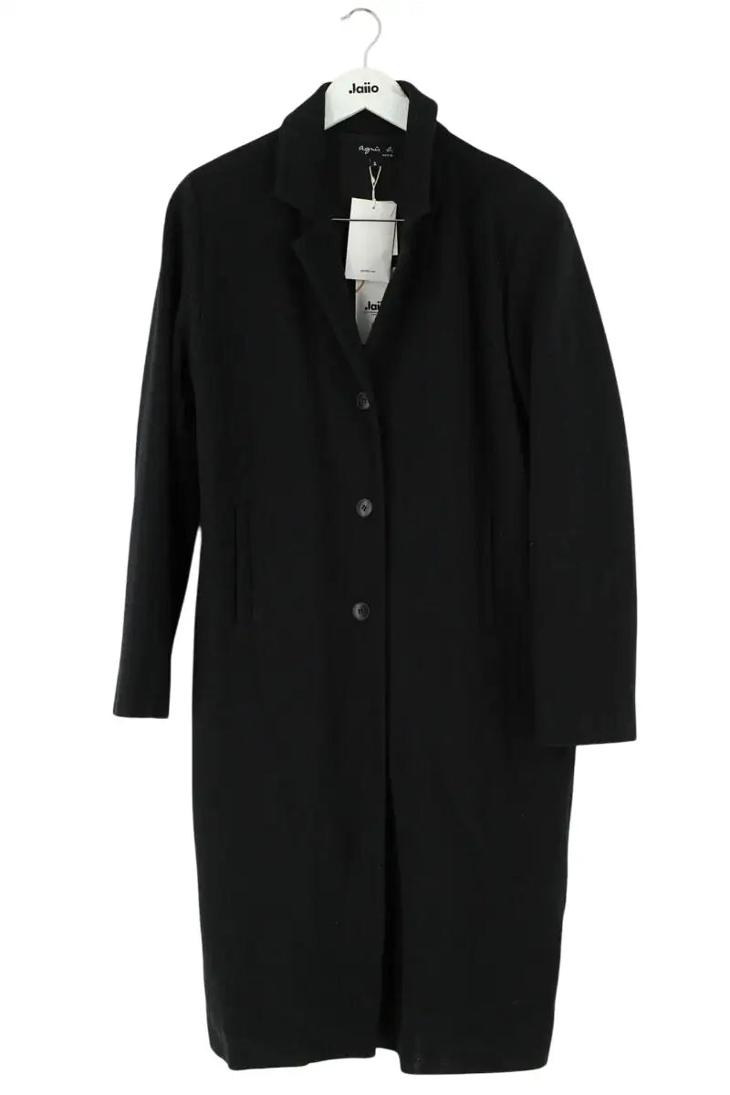 Manteau Agnès B. Noir en Coton, taille M - Seconde Main
