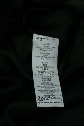 Manteau Agnès B. Noir en Coton
