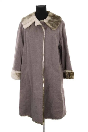 Manteau Alberta Ferretti Gris en Fourrure, taille M - Seconde Main