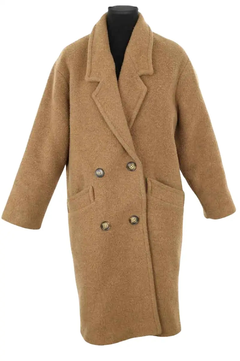Manteau American Vintage Camel en Laine, taille XS - Seconde Main