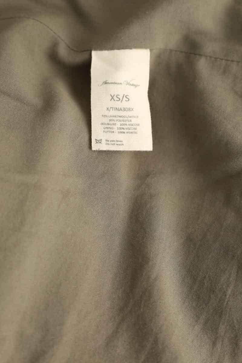 Manteau American Vintage Camel en Laine