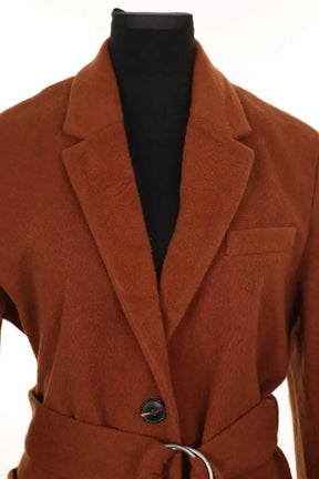 Manteau American Vintage Marron en Laine