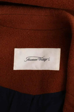 Manteau American Vintage Marron en Laine