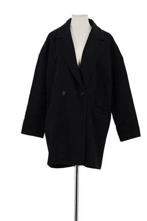 Manteau American Vintage Noir en Laine, taille S - Seconde Main