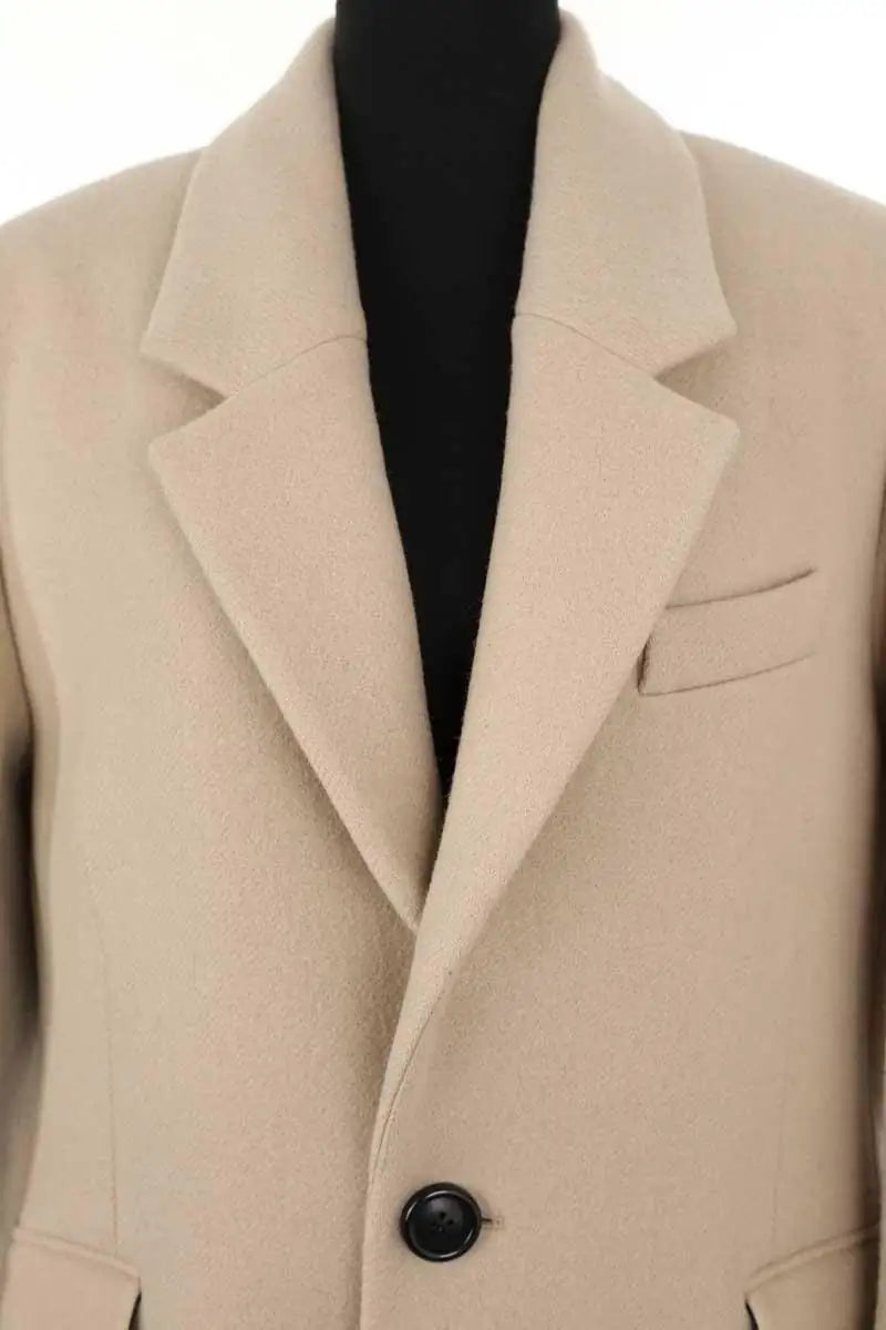 Manteau Ami Beige en Laine