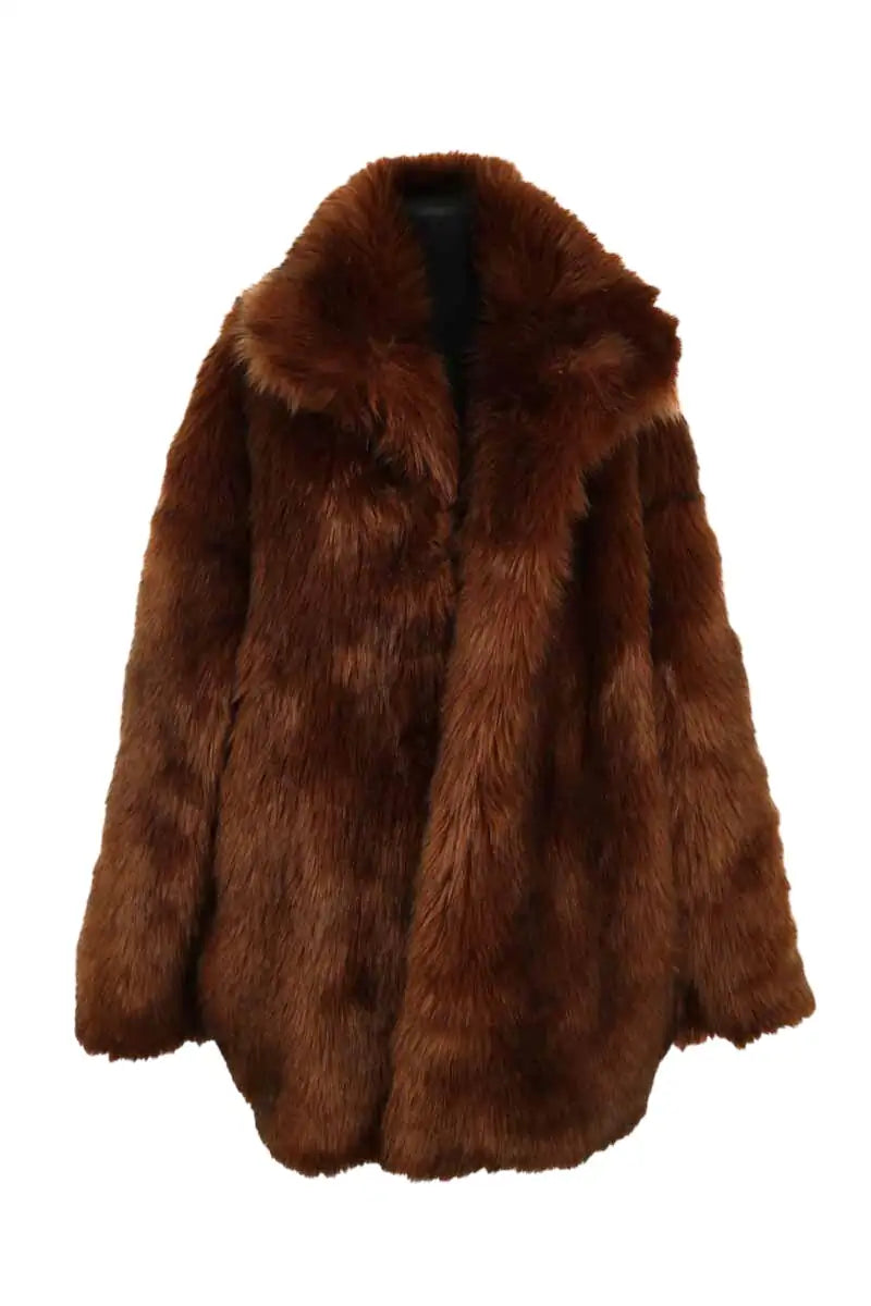 Manteau ARK/8 Marron en Synthétique, taille M - Seconde Main