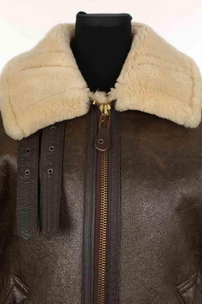 Manteau Avirex Marron en Cuir