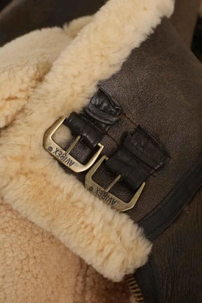 Manteau Avirex Marron en Cuir