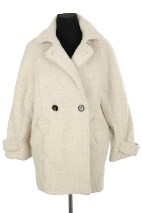 Manteau Ba&Sh Beige en Laine, taille S - Seconde Main