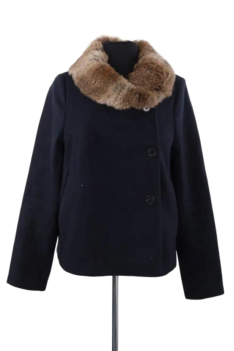 Manteau Ba&Sh Marine en Laine, taille S - Seconde Main