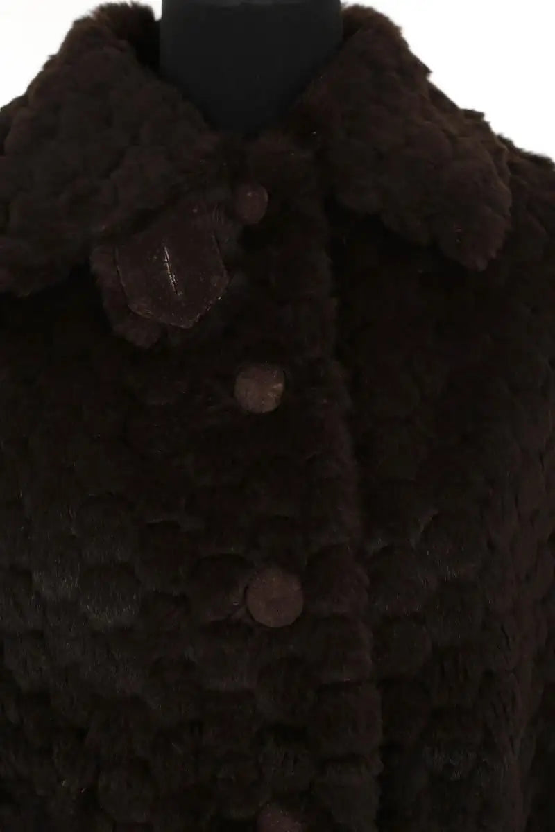 Manteau Ba&Sh Marron en Fourrure
