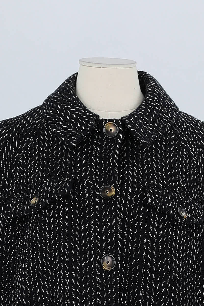 Manteau Bash Noir en Coton