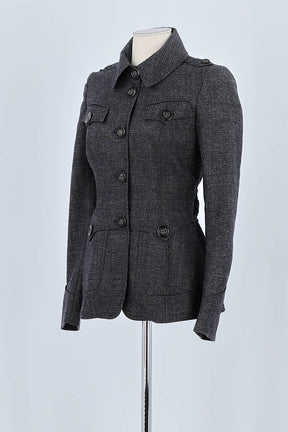 Manteau Burberry Gris en Laine