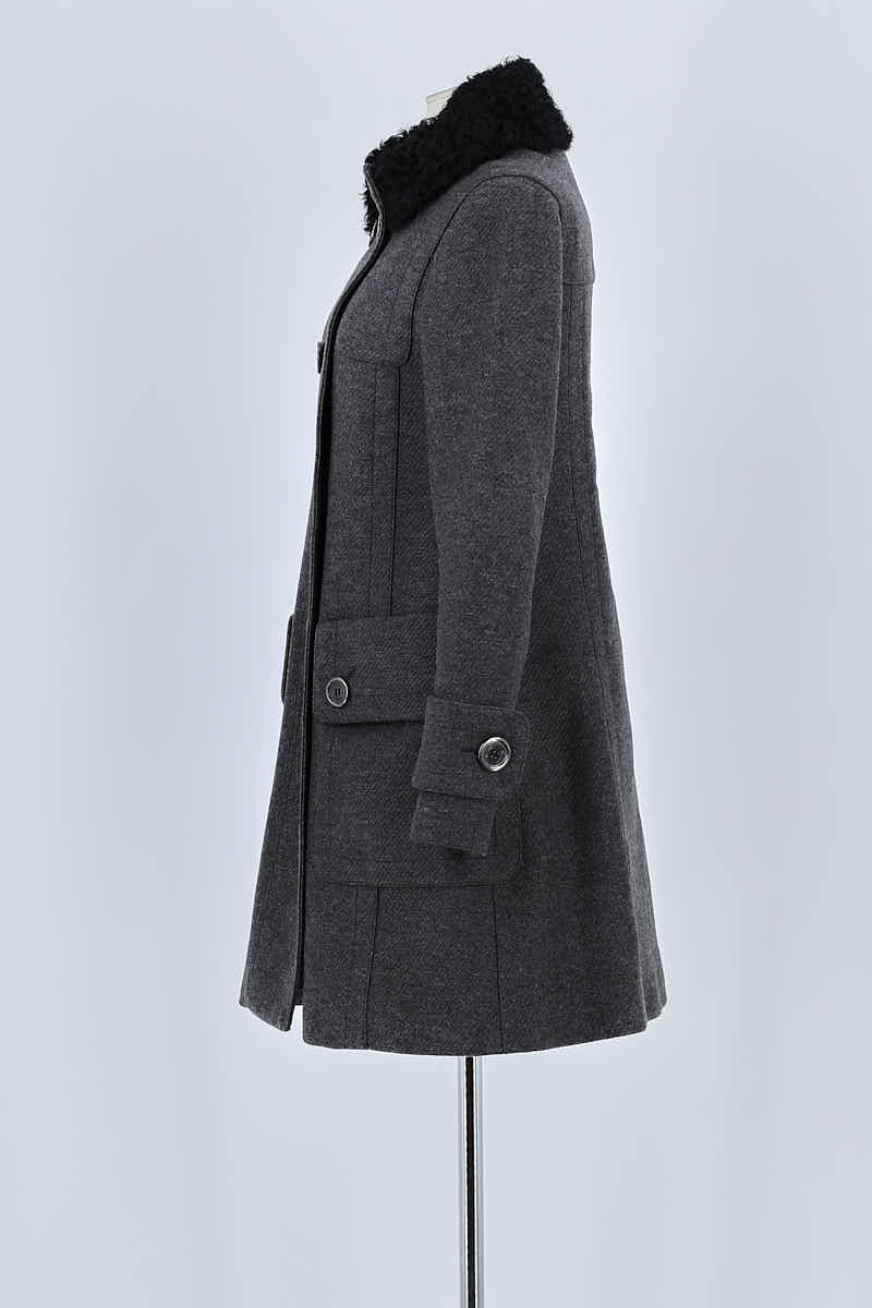 Manteau Burberry Gris en Laine